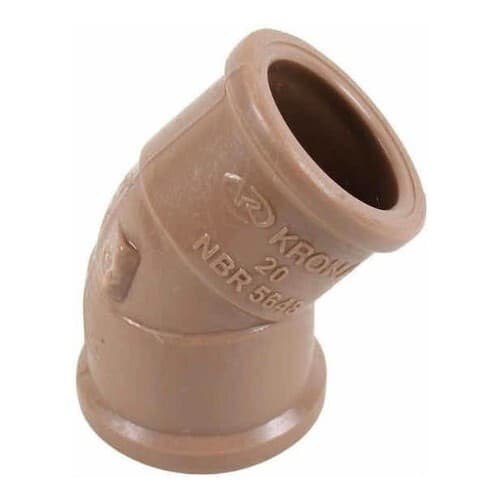 Joelho PVC Resistente Krona 3/4 25mm 10/20 Unidades 45° Soldável - Promoção !