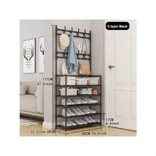PRATELEIRA MULTIUSO Y888 - 60x28x171cm - PRETO