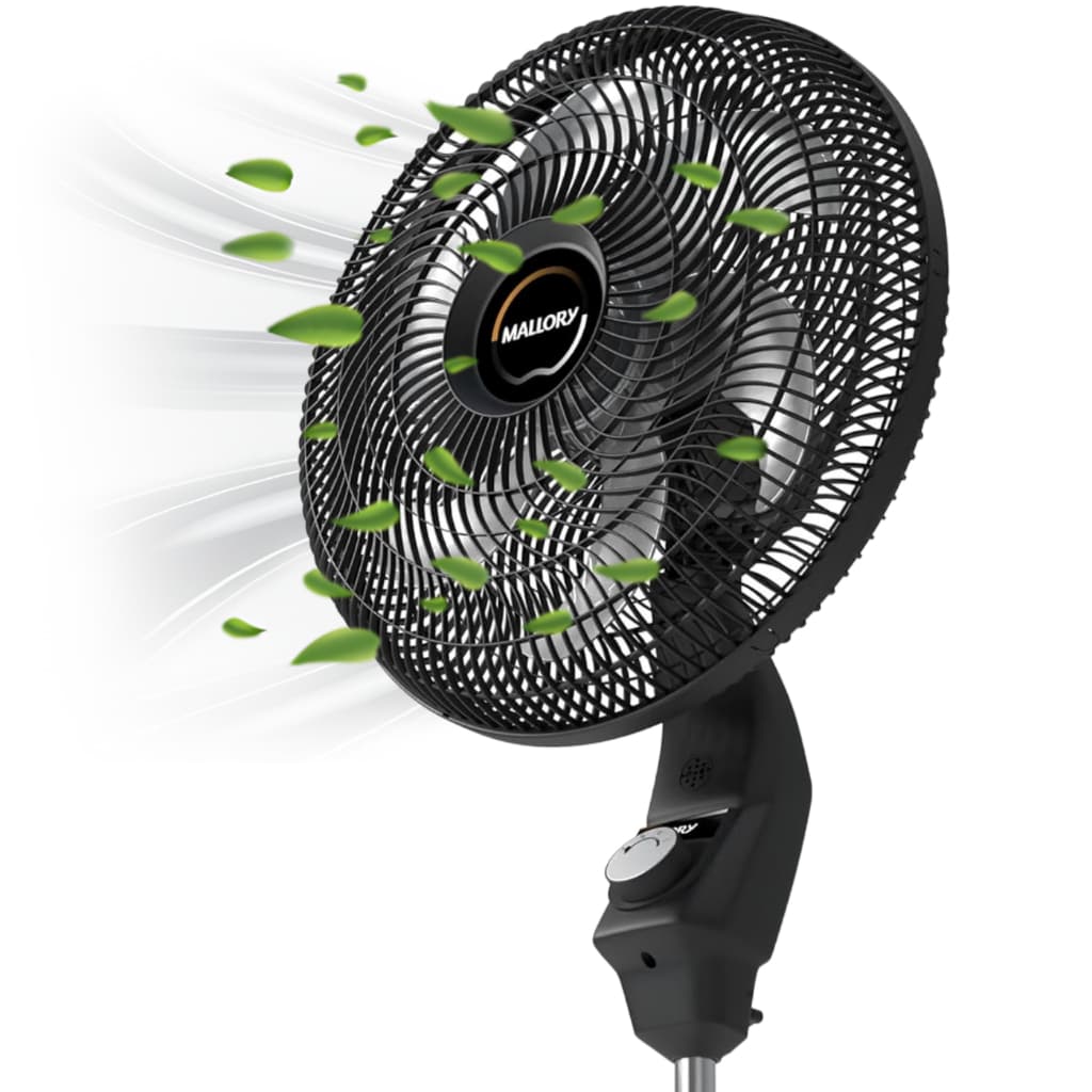 Ventilador De Coluna 40cm Mallory Éolo Preto e Grafite Potente Grande e Econômico