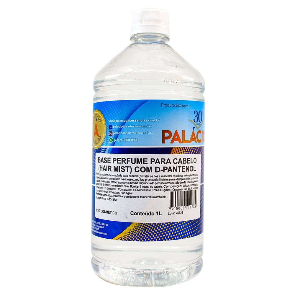 Base Perfume para Cabelo (Hair Mist) com D-Pantenol – 1 Litro