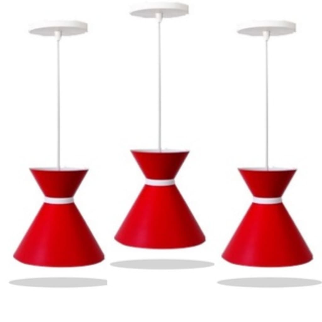 Luminária Pendente de Teto Kit 3 estilo Luxo Envio Rápido Balcão Mesa Jantar Cozinha Loja Balcão Escritorio decoração