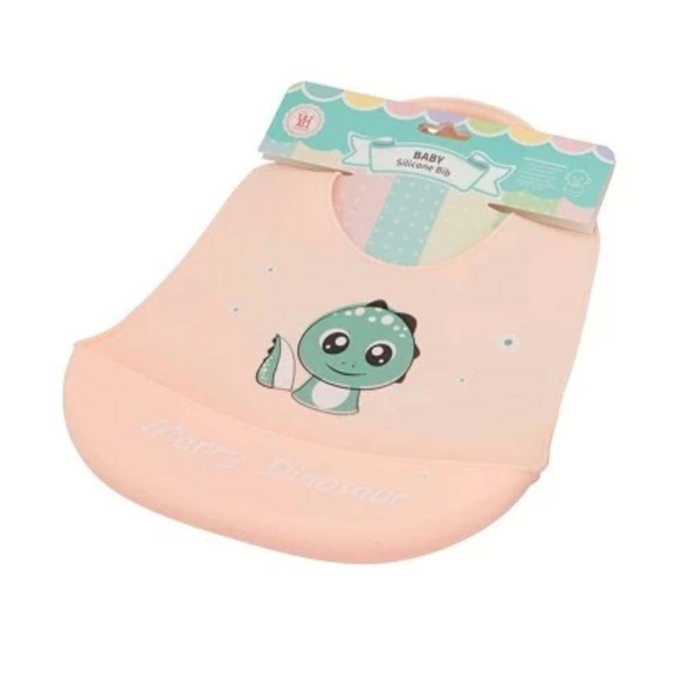 Babador de Silicone com pega migalhas dinossauro