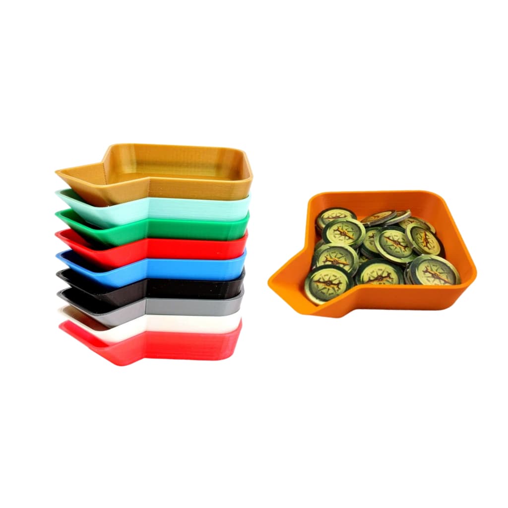 Kit  10 bandejas Funil P Porta Tokens p/ board game Jogos de Tabuleiro
