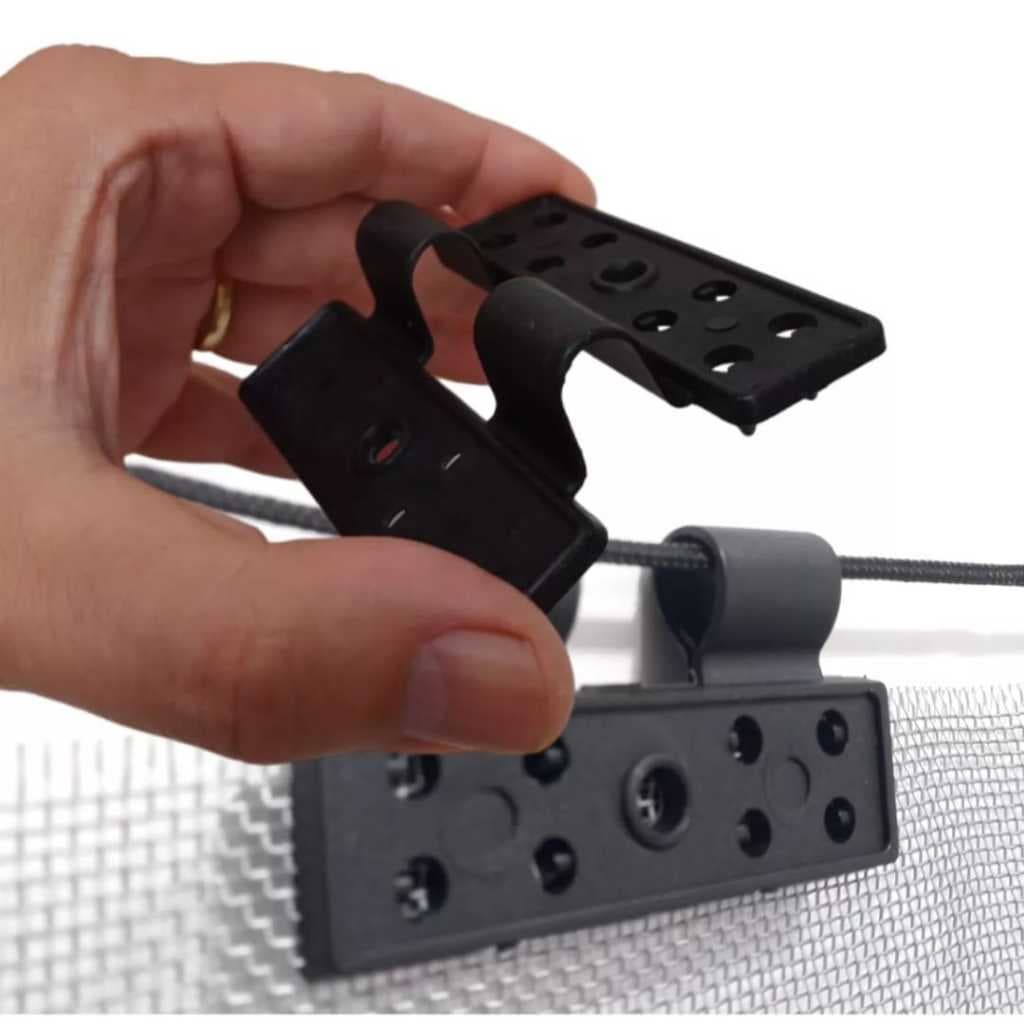 30 conector presilha clips duplo tela sombrite agro cortina