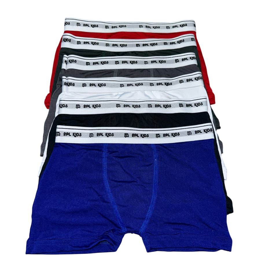 Kit 10 Cuecas Boxer Box Microfibra Infantil Lisas Original OPLKIDS