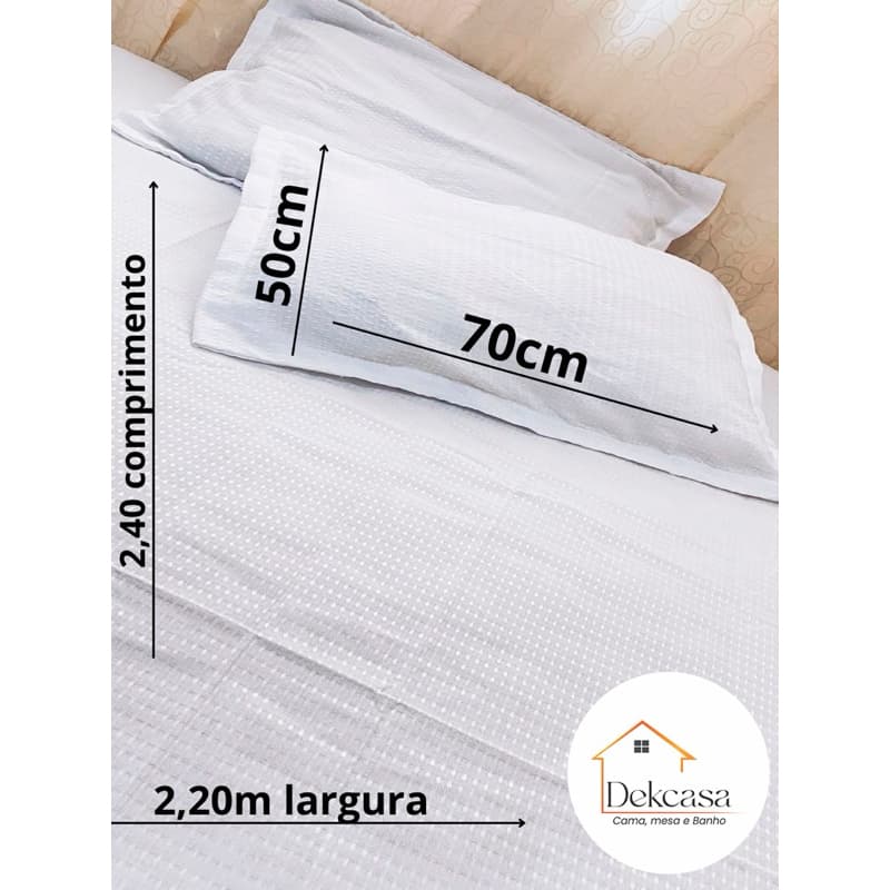 lençol casal 3 peças tecido piquet liso