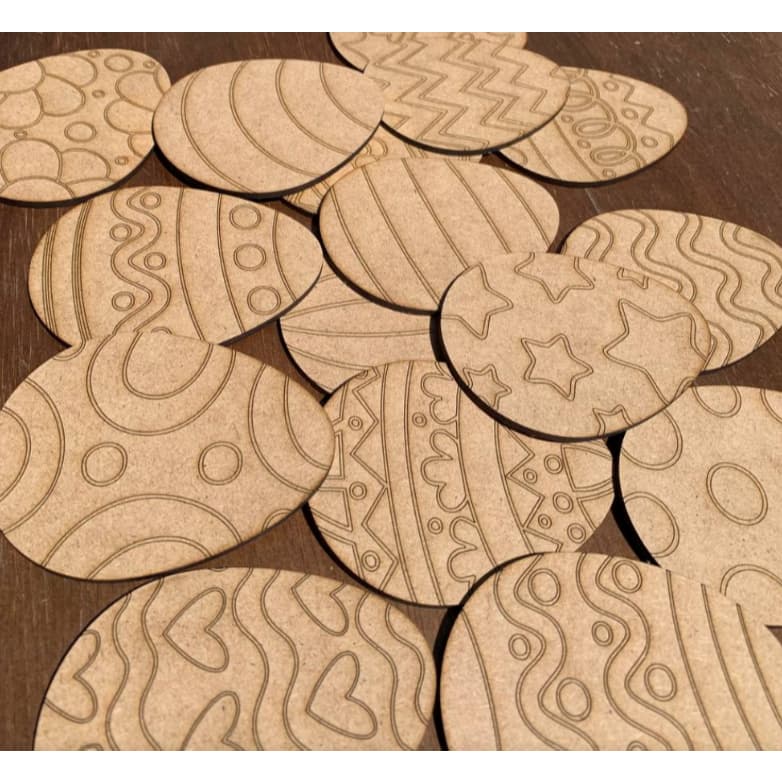 Kit de Ovos de Páscoa em MDF 06cm – escolar para Pintar! 🎨🐰