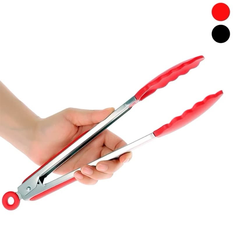 Pegador Silicone Salada Pastel Churrasco Fritura Inox 33cm