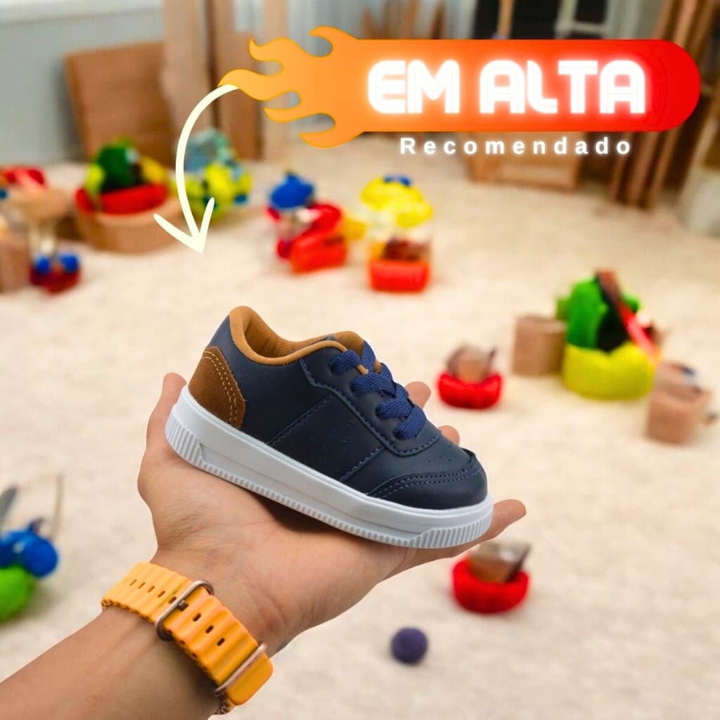 Tênis Baby Menino Infantil Confortável Casual Escolar Melhor Qualidade