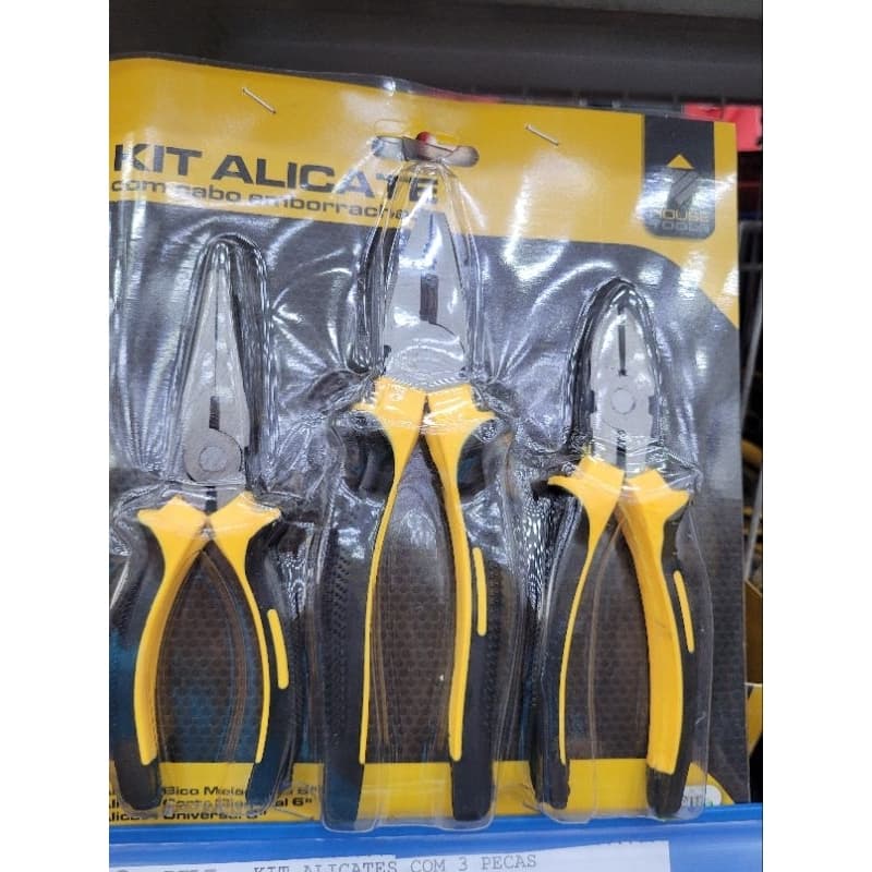 Kit 3 Alicates Ferramenta - Alicate Universal - De Corte - De Bico