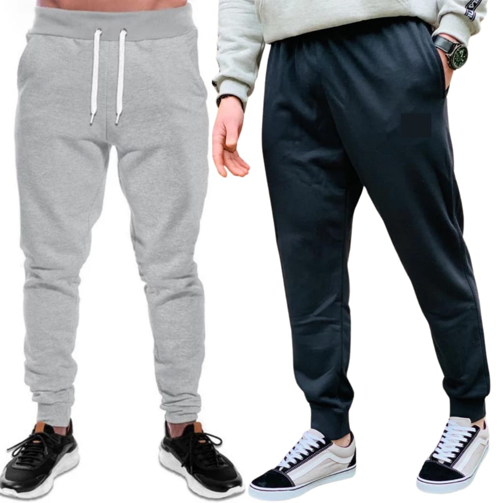 Calça Moletom Masculino Adulto Peluciada Inverno Jogger Flanelada