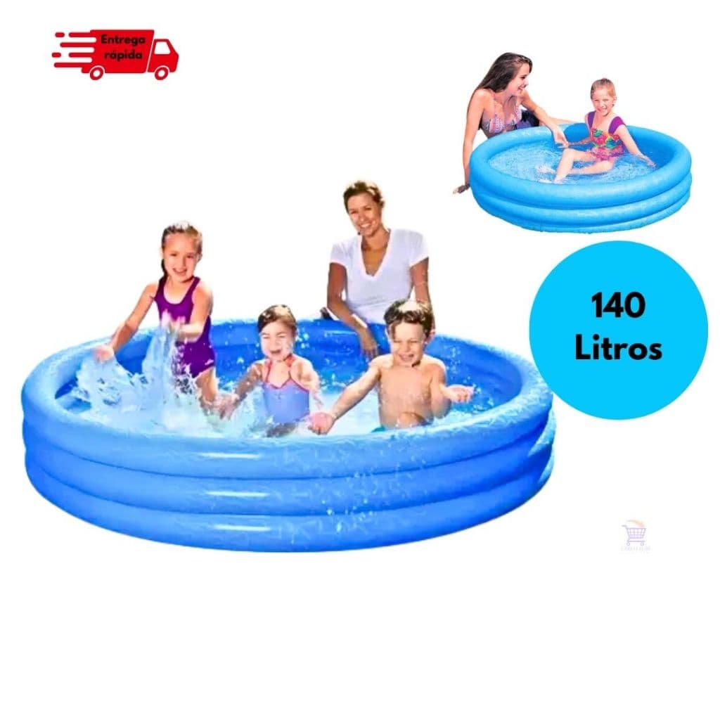 Piscina Infantil 140L Inflável Para Crianças Nadarem Ou Colocar Bolinhas No Campo Na Praia Oferta