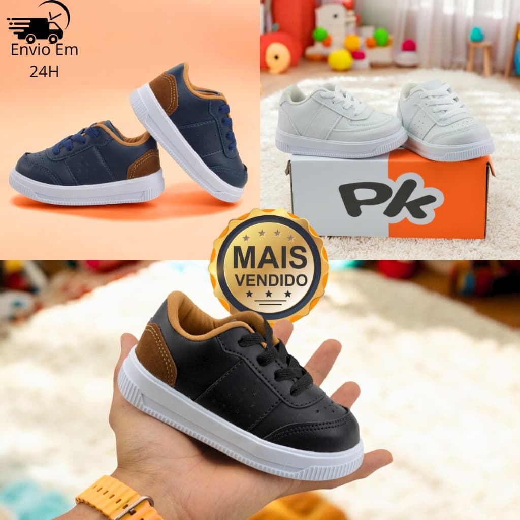 Tênis Baby Menino Melhor Qualidade Macio e Seguro Promoção Imperdível
