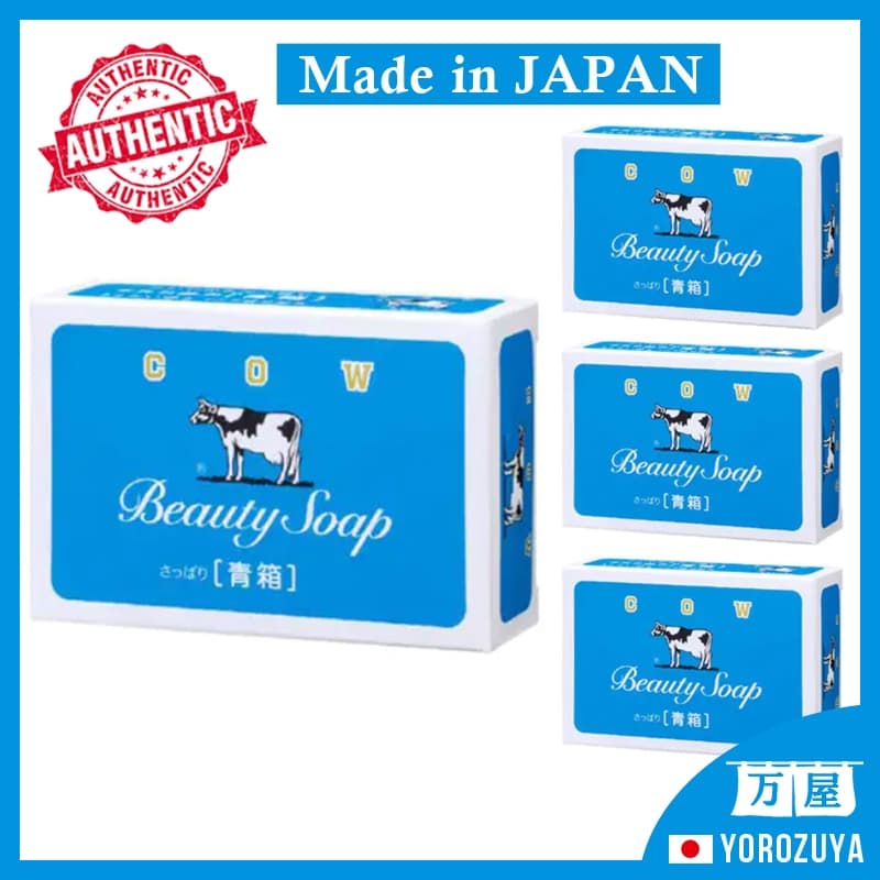 [Fabricado no JAPÃO] Cow Brand Sabonete de beleza com leite de vaca Caixa azul, Direto do Japão Japan Japão