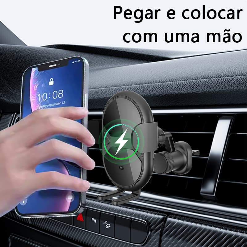 Suporte Veicular Celular Com Carregador Por Indução Sem Fio-J2