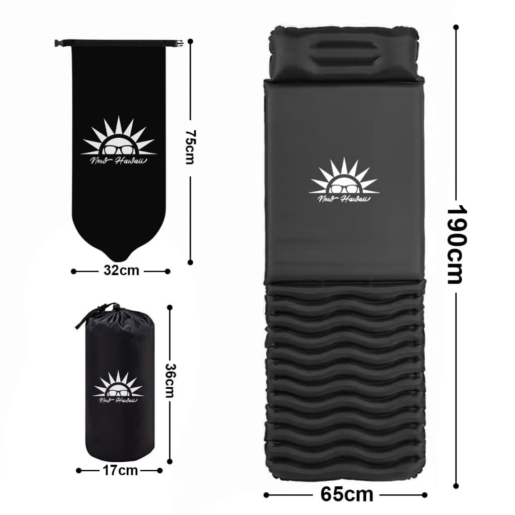 Colchão para Dormir Camping Inflável,Suporte de Esponjas Espuma,Enchimento Rápido Até 150kg,190*65cm