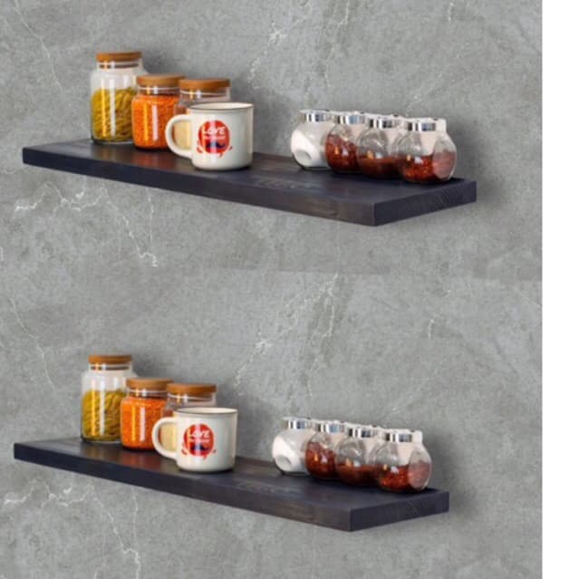 Kit 2 peças  Suporte /Prateleiras nicho preta ou branca para decoração /porta tempero e muitos outros