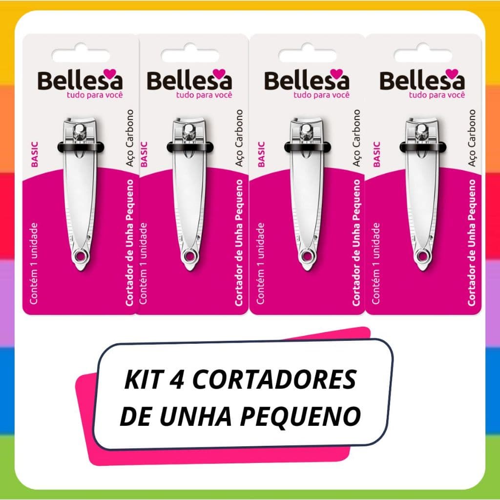 Kit 4 Cortadores de Unha Bellesa