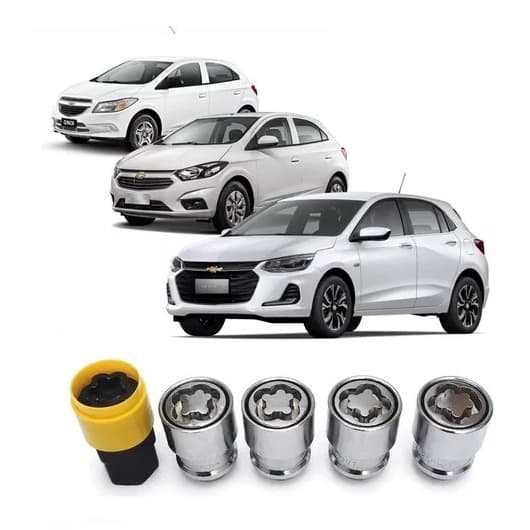 Trava Parafuso Porca Antifurto De Rodas Onix / Prisma / Cruze / Cobalt / Spin / Tracker / Equinox