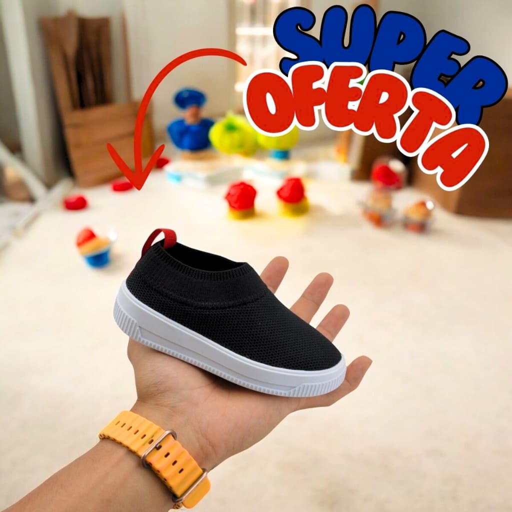 Tênis Infantil Baby Meia Masculino Confortável! Leve, Macio e Respirável Promoção