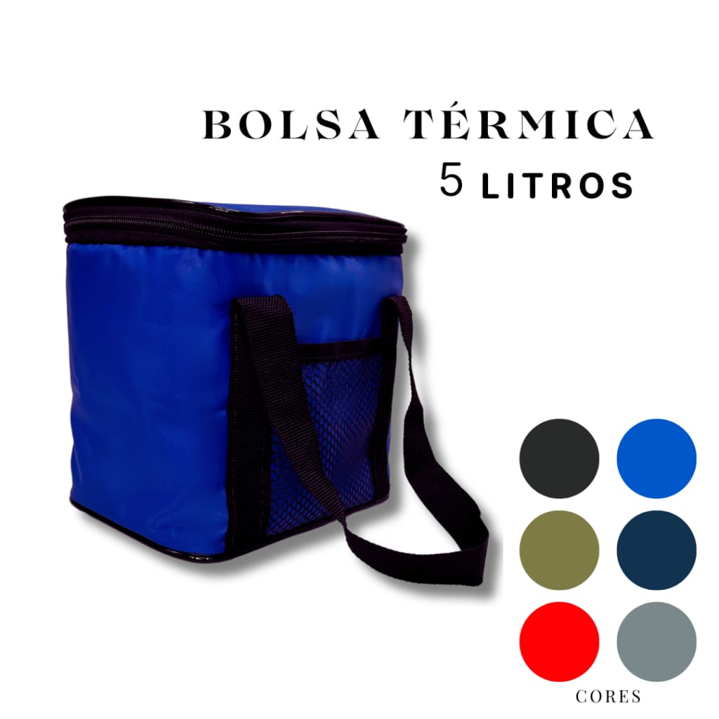 Bolsa Térmica 5 Litros Churrasco Cerveja Latas Praia, Marmita, Academia