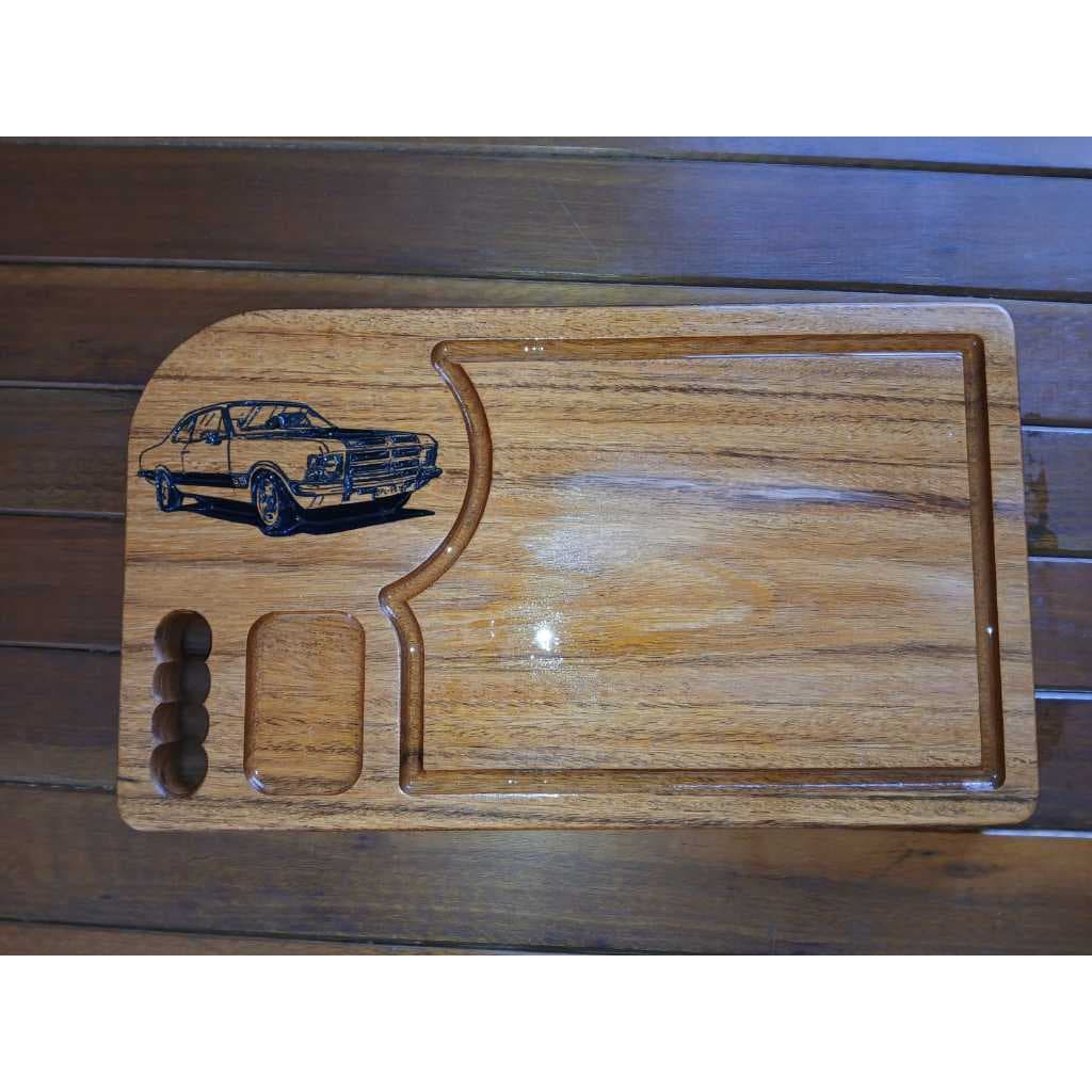 Tábua de carne carro Opala,  Tábua para Churrasco com desenho de Opala