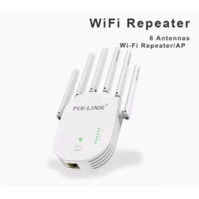 Repetidor Wifi  300m 6 Antenas 3 in 1 functios 2.4g Roteador Amplificador De Sinal e Modem 300MBPS