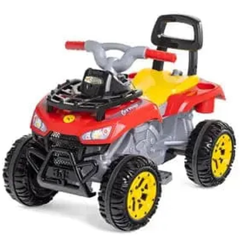 Quadriciclo Carrinho Infantil Cross Up Carro de Passeio Com Pedal Quadriciclo Vermelho - Calesita