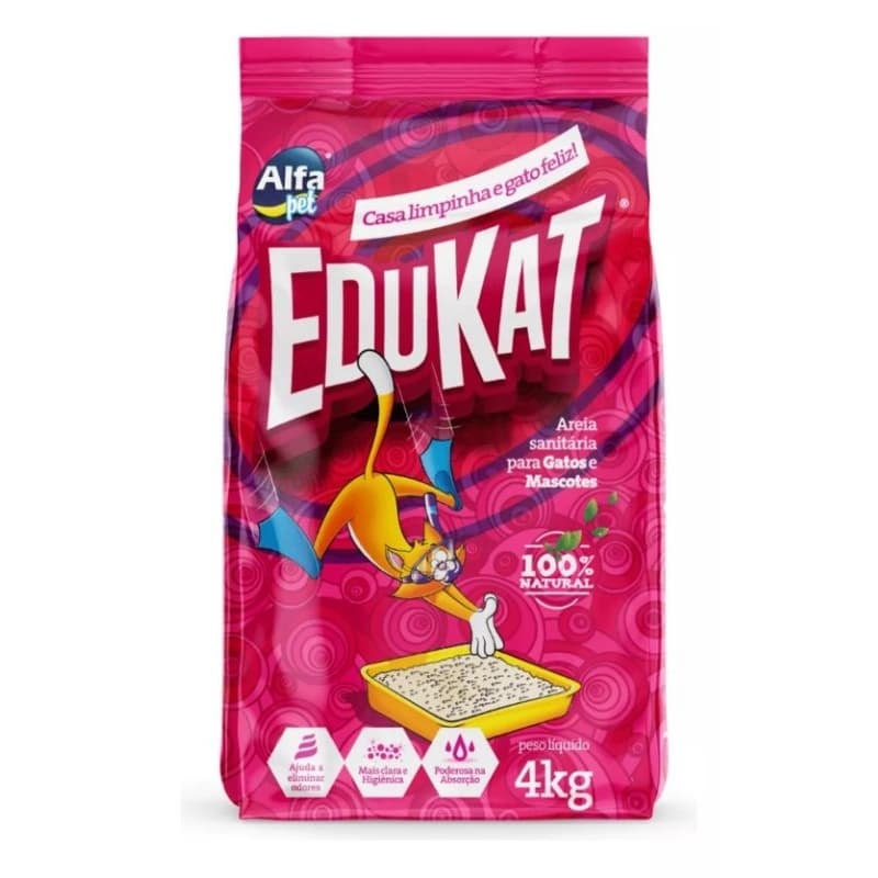 Areia Sanitária para Gatos Edukat 4kg