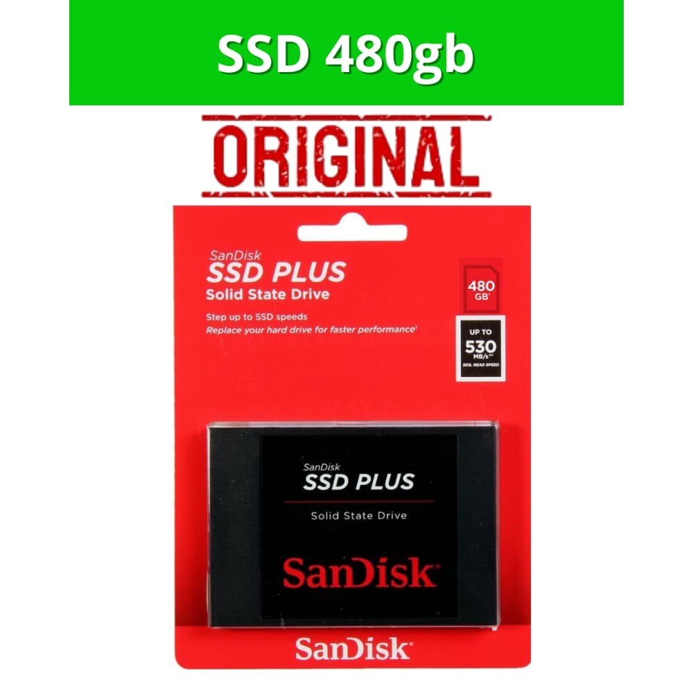 SSD 480GB/240GB/1TB Sandisk Plus ORIGINAL Case Hd Externo Exbom 3.0 SATA Notebook Pc e Jogos