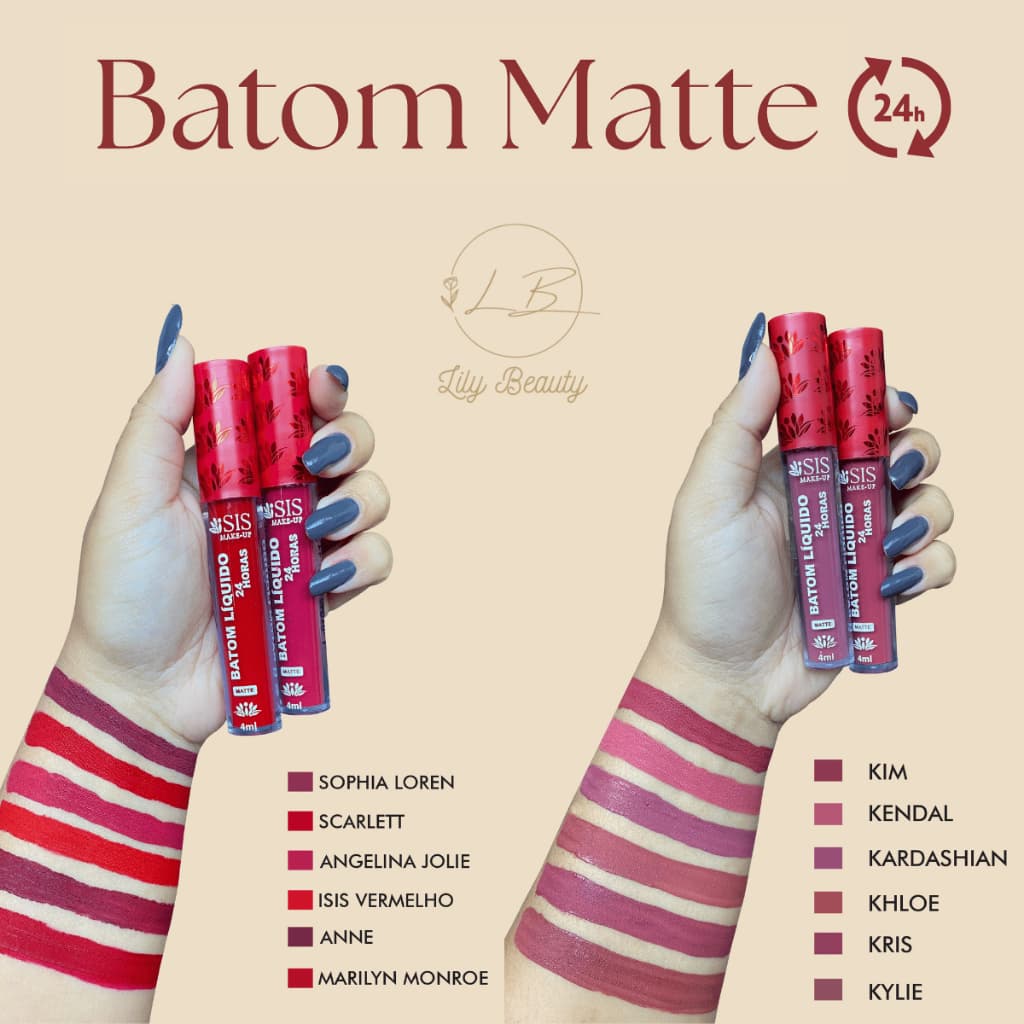 Batom Líquido 24 Horas Isis Makeup