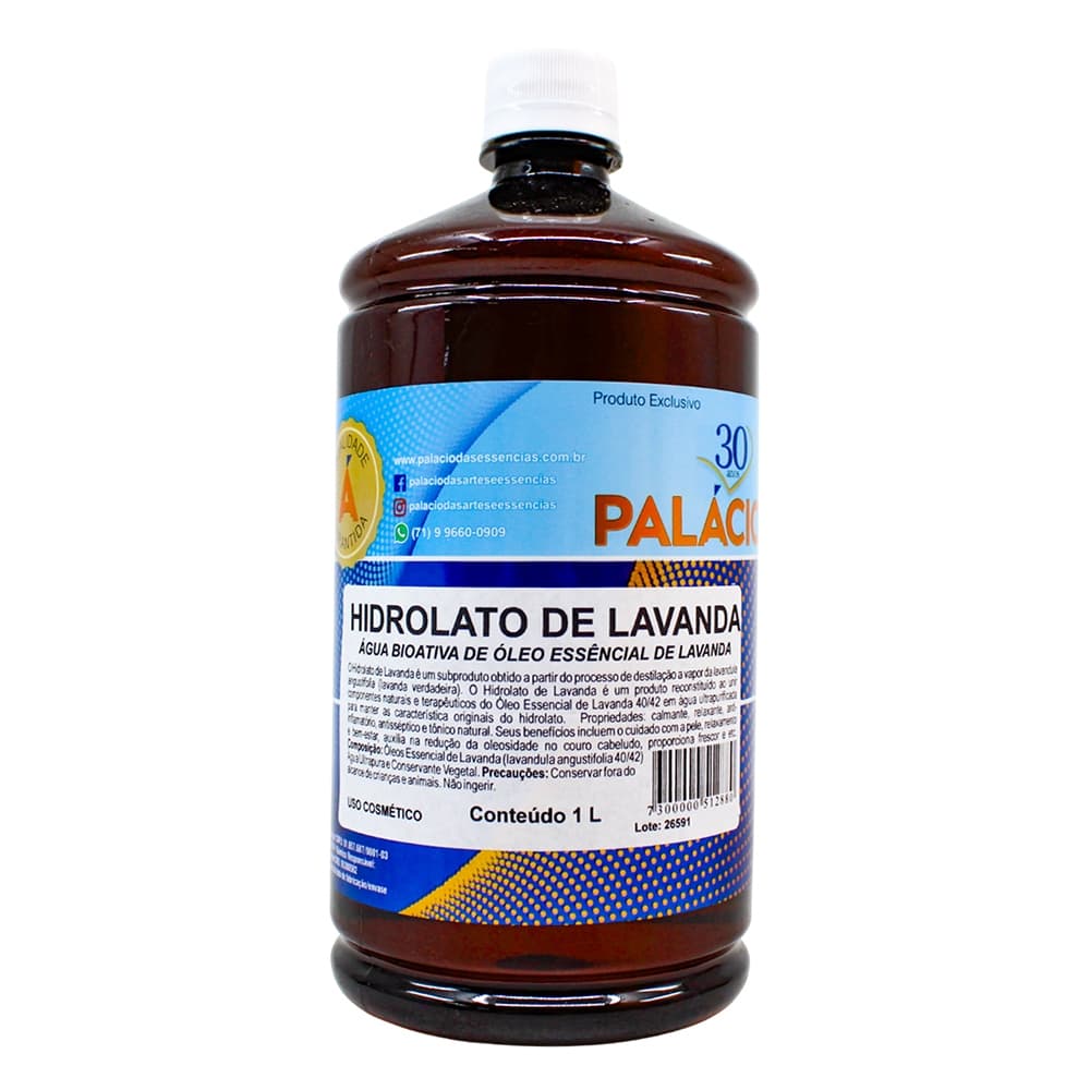 Hidrolato de Lavanda (Água Bioativa de Óleo Essencial de Lavanda) – 1 Litro