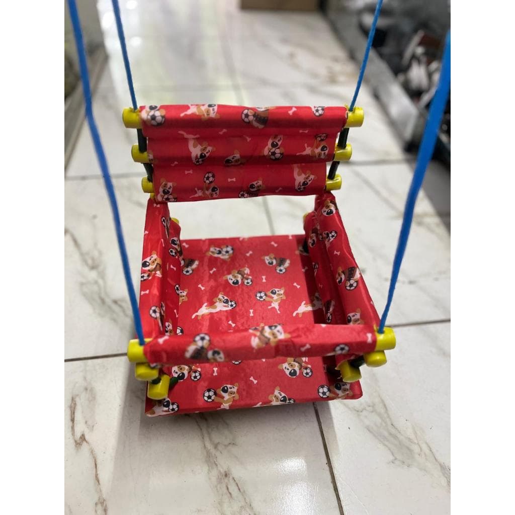 kit com 10 Balanço Infantil Para Crianças Até 30kg Forrado Com Estampa vermelho