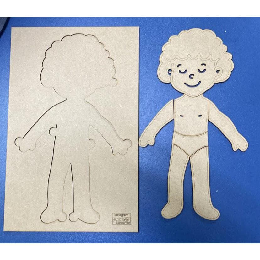 Brinquedo Infantil Educativo Mdf - Fácil encaixe Corpo Humano + Tinta Guache + Brinde
