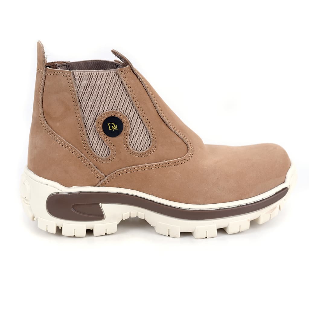 Bota Botina Coturno Cano Médio Nobuck Sola Micro Expandido Palmilha de Gel Confortável Varias Cores Envio imediato