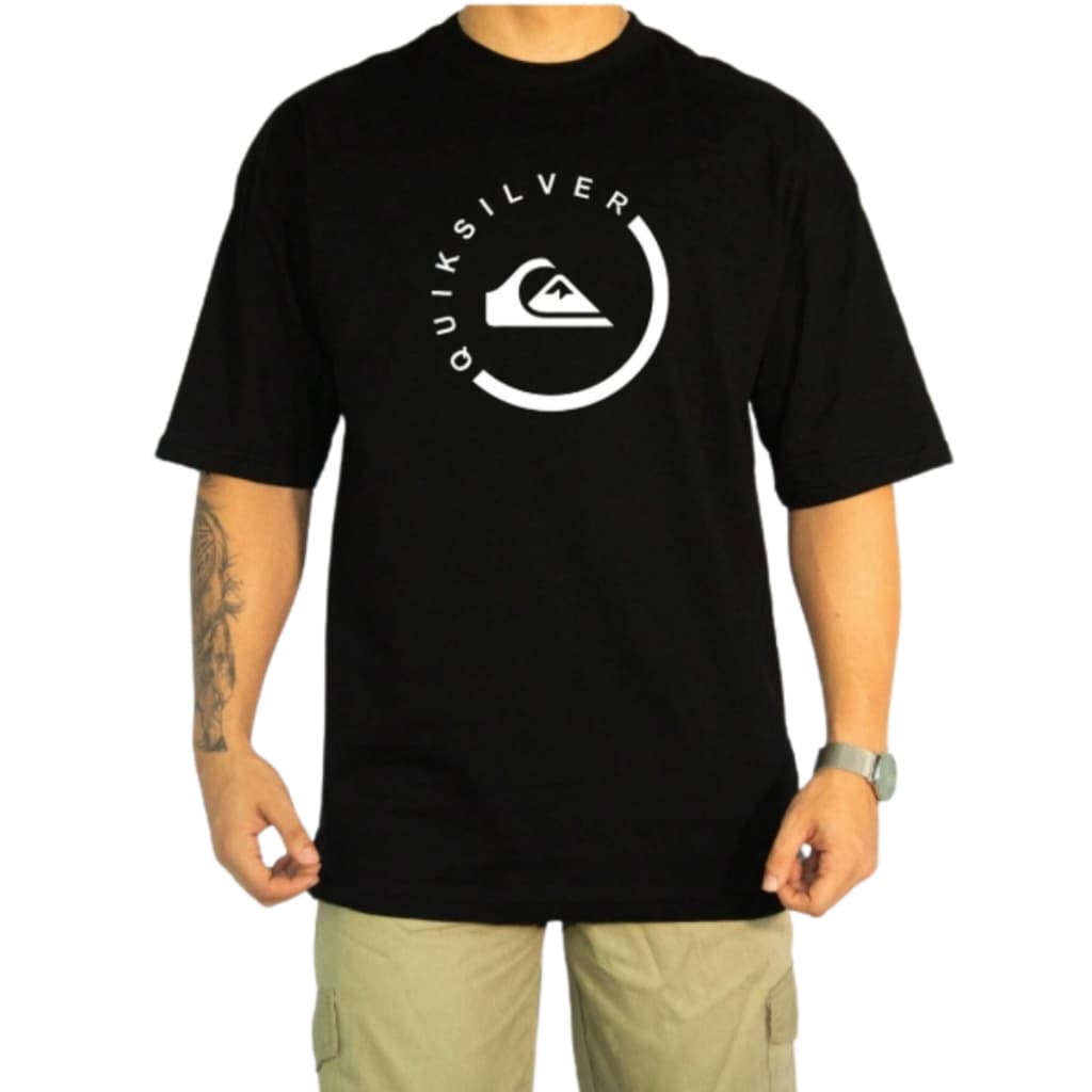 Camiseta Quiksilver Circulo Masculina 100% Algodão unissex