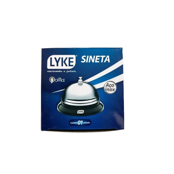 Sineta Campainha de Mesa Office LYKE - Aço Inox - 1 Unidade