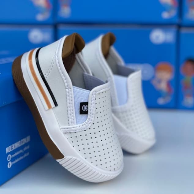 Sapato Bebê Tênis Infantil Molekinho Slip On Calce Fácil