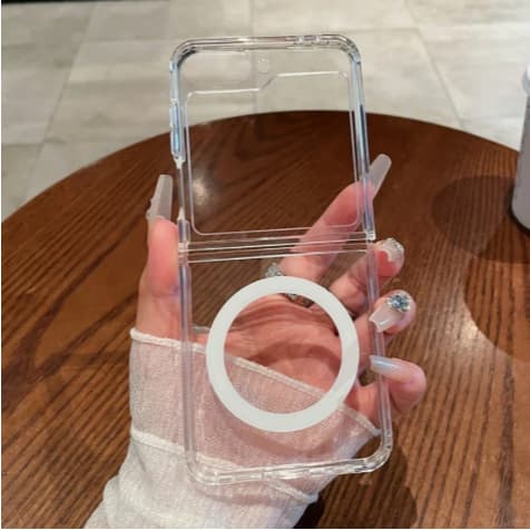 Capa De Capinha Transparente Compativel De Zfelip 6 Com Magsafe