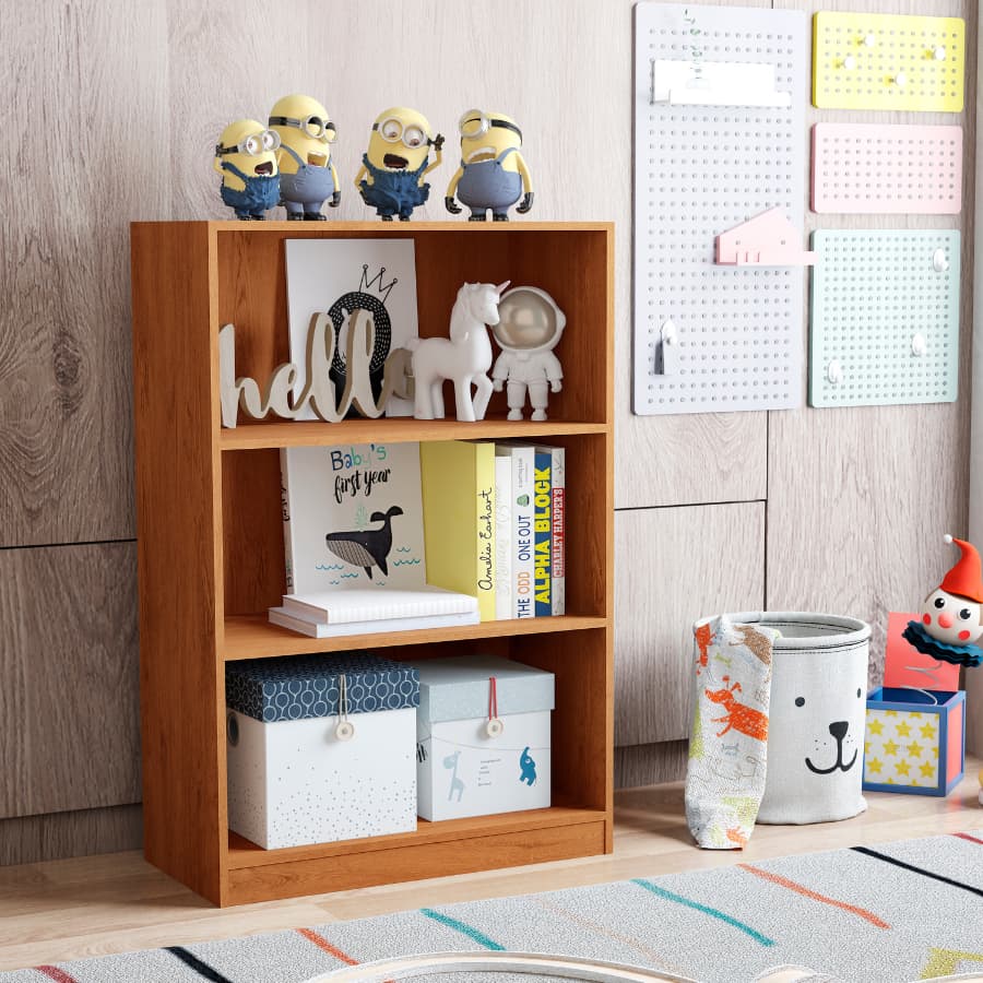 Estante Organizador Livreiro Multiuso Prateleira  Para Sala  Quarto Escritório Star Cedro