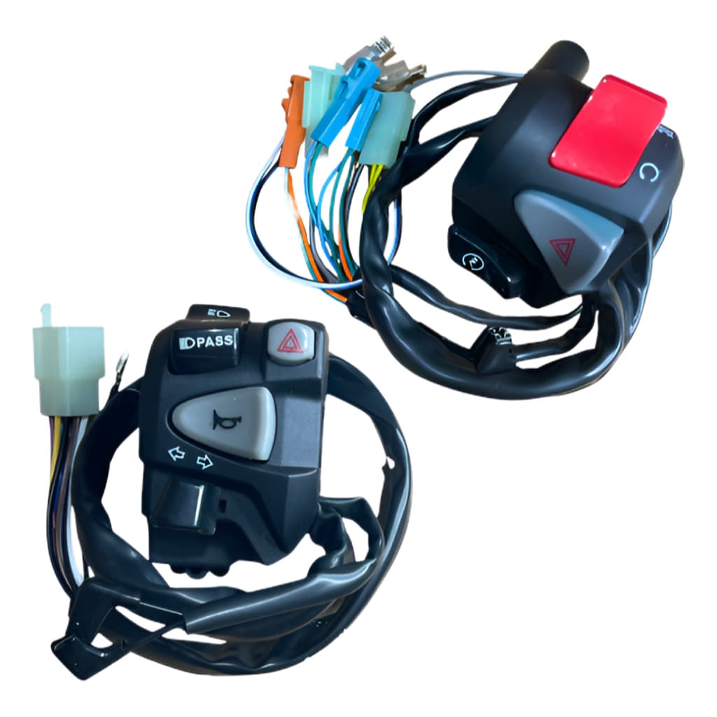 Kit Punho Luz Titan 150 160 Fan Start Modelo Cb 650 Nc750 Com Lampejador + Punho De Partida Cb 500