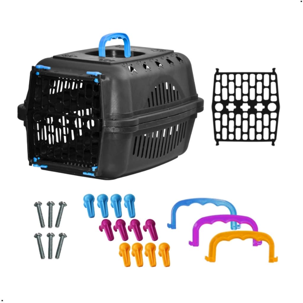 Caixa Transporte Gatos Cachorros Cães Coelhos Pets Black 3Cores N1 N2 N3