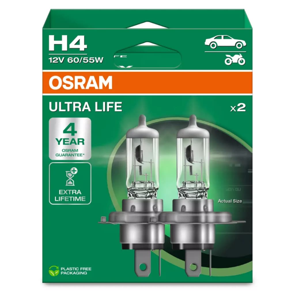 Par Lâmpada H4 Osram Ultra Life 3200k Garantia 4 anos