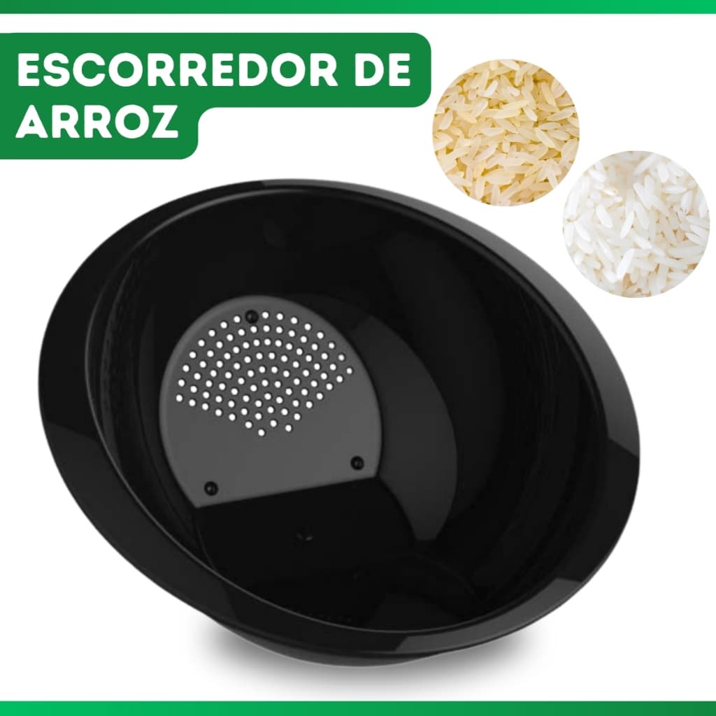Escorredor De Arroz Macarrao Em Plastico  Lavador Alimentos
