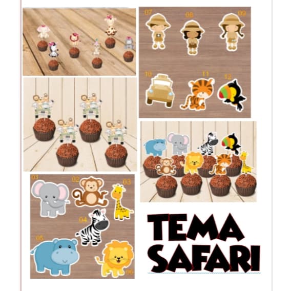 Tags Toppers Para Doces Docinho safari baby fazemos todos os temas
