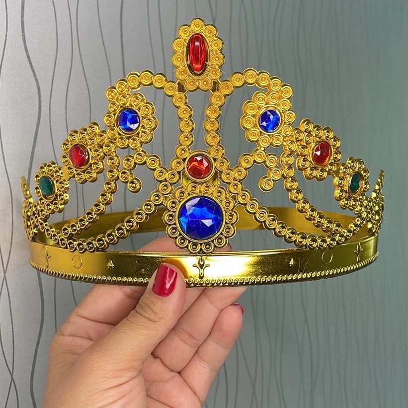 Coroa Rainha Rei Adulto e Infantil Príncipe e Princesa