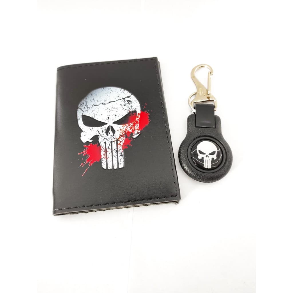 Kit Porta Documentos e Chaveiro Caveira Justiceiro Punisher – Opções Personalizadas