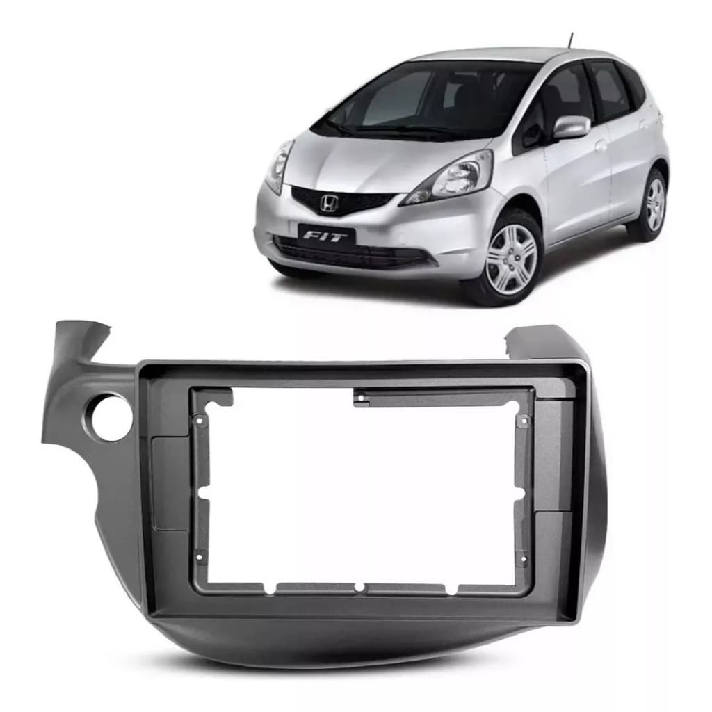 Moldura Para Multimídia 10'' Polegadas Honda Fit 2009-2014