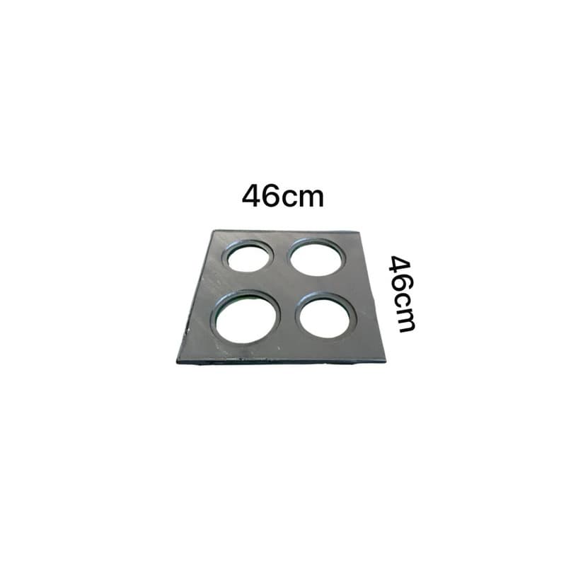 Chapa quadrada 46cm x 46cm em ferro fundido