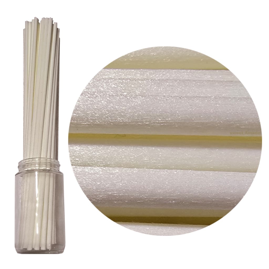 50 Varetas De Fibra De Algodão 25cm 4mm Difusor Aromatizador